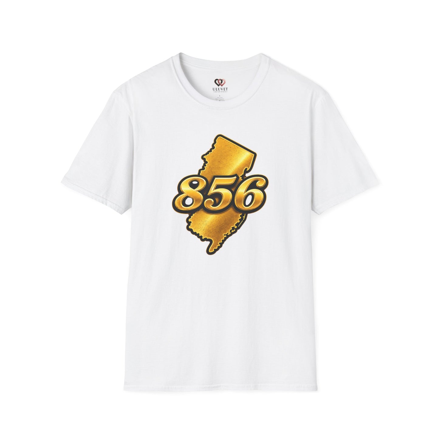 856 Jersey Shore T-Shirt — Gold New Jersey Area Code Tee