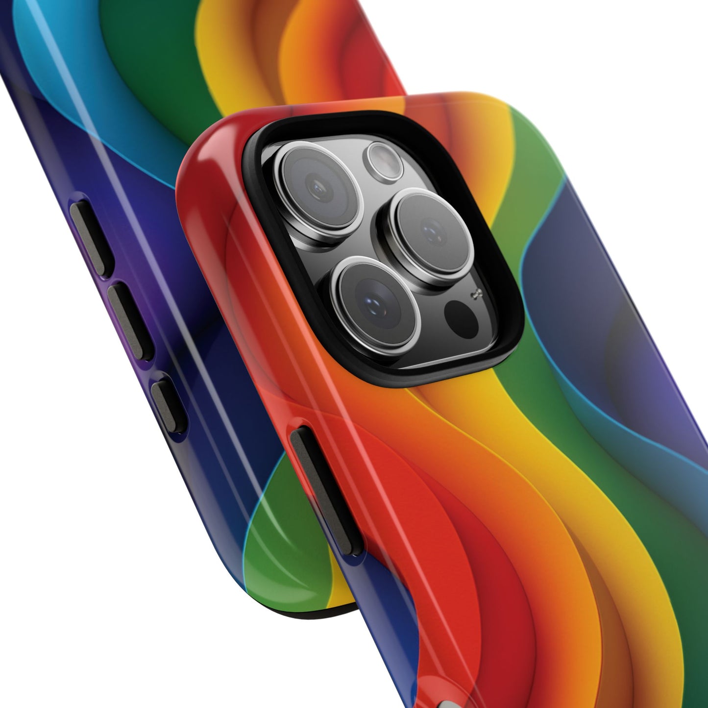 Colorful Wave Phone Case - Stylish & Durable Tough Cases, Trendy Phone Accessories, Gift for Tech Lovers, Pride Merchandise