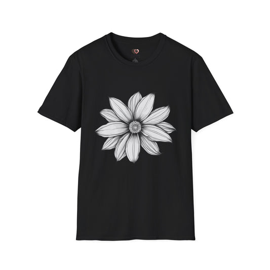 Floral Graphic T-Shirt, Softstyle Tee, Nature Lover Gift, Casual Wear, Birthday Apparel, Eco-Friendly Fashion
