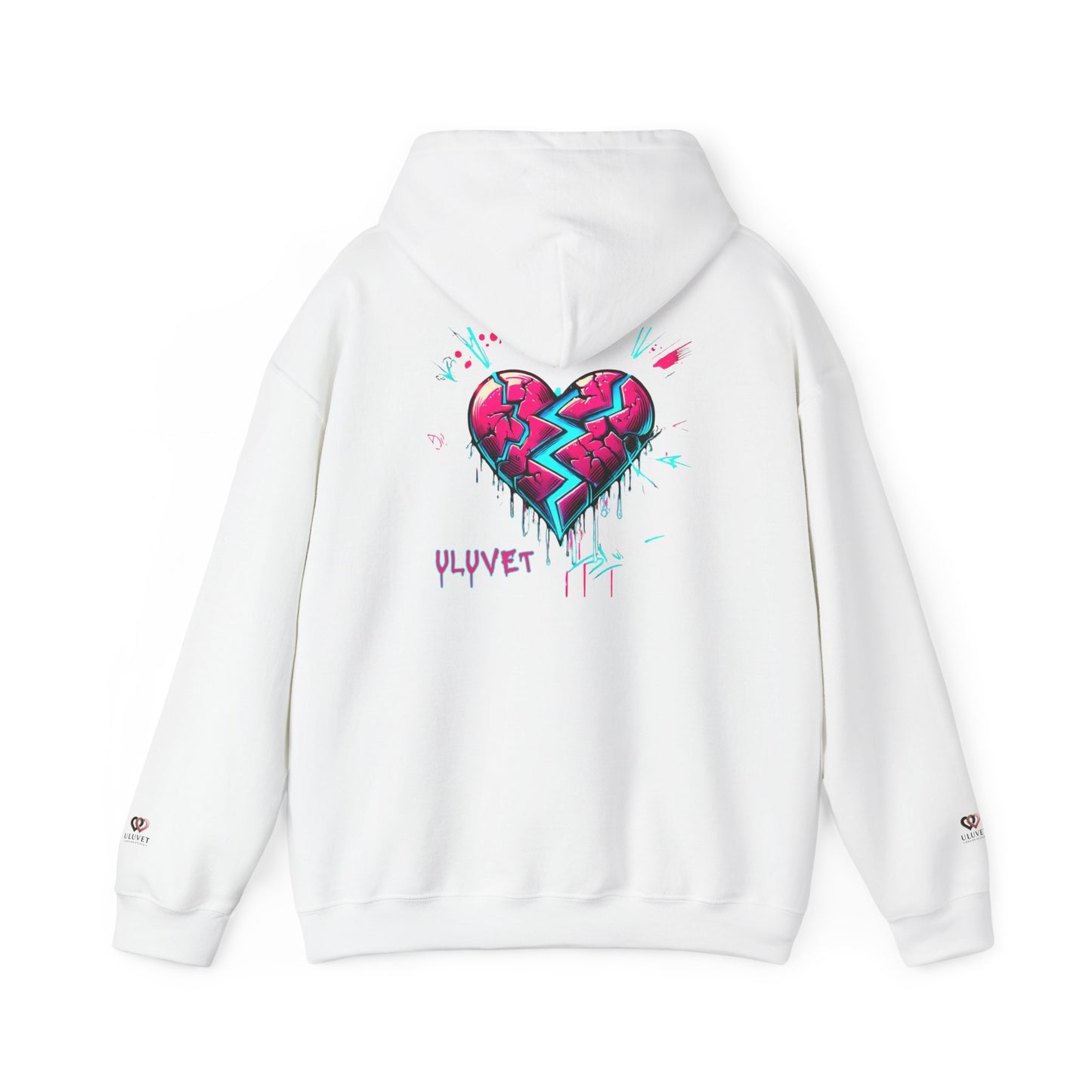 Heartbreak Graffiti Hooded Sweatshirt, Unisex Hoodie, Streetwear Fashion, Gift for Him, Her, Valentine's Day, Trendy Casual Wear