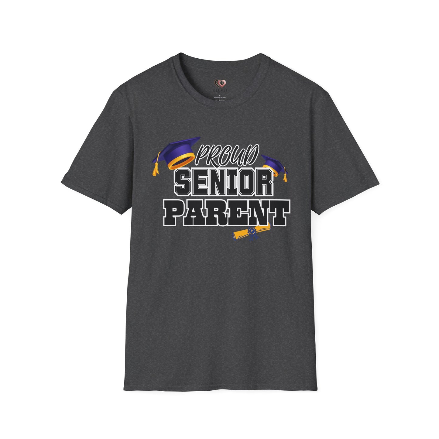 Proud Senior Parent T-Shirt, Graduation Gift, Unisex Tee, Softstyle Shirt, Senior Year Celebration Wear, School Pride Apparel