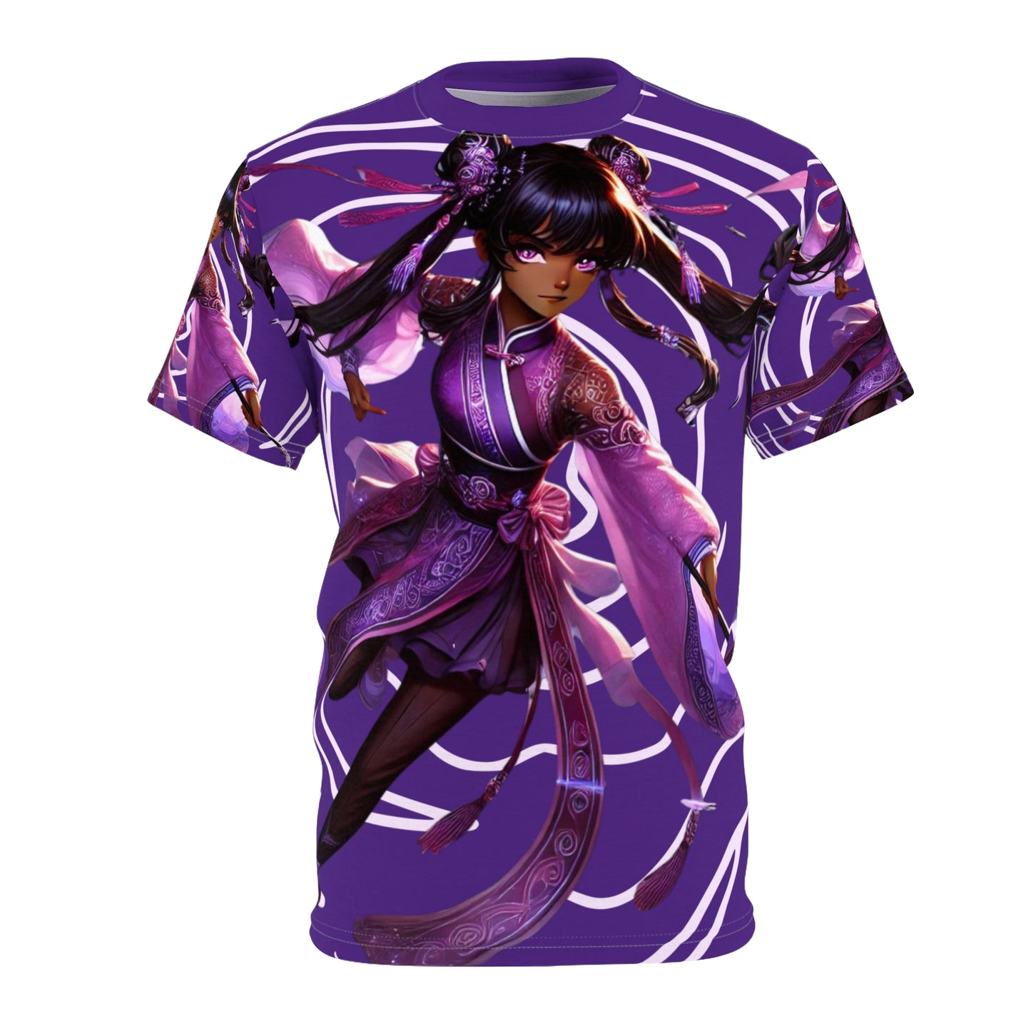 Purple Anime Warrior All-Over Print Tee