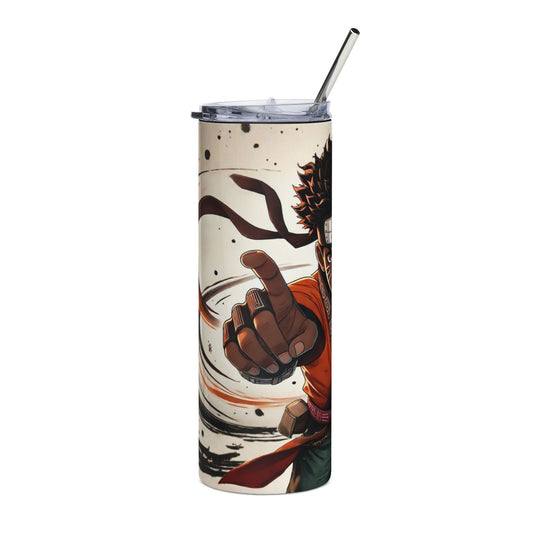 20oz Stainless Steel Tumbler — Anime Ninja Illustration Travel Cup