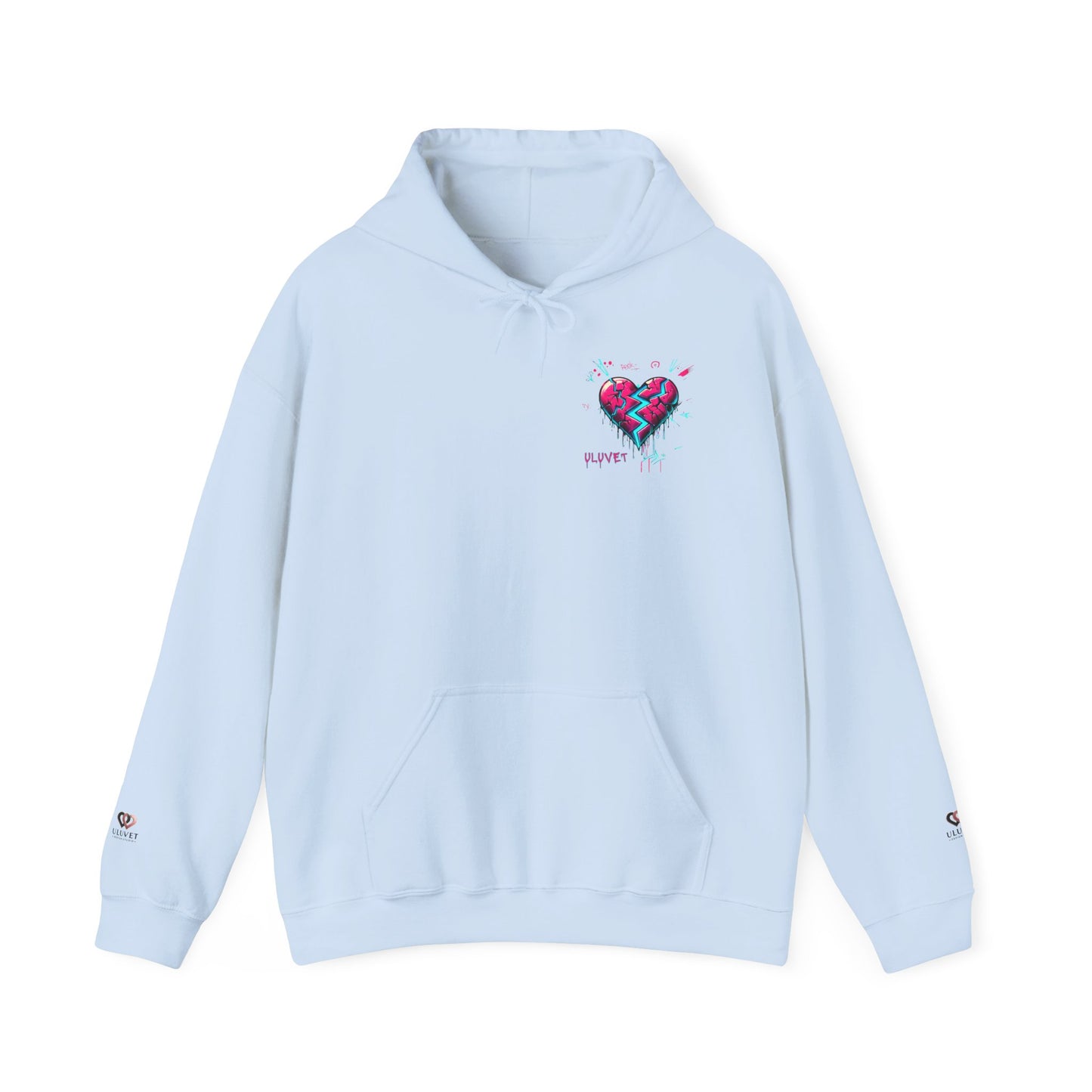 Heartbreak Graffiti Hooded Sweatshirt, Unisex Hoodie, Streetwear Fashion, Gift for Him, Her, Valentine's Day, Trendy Casual Wear