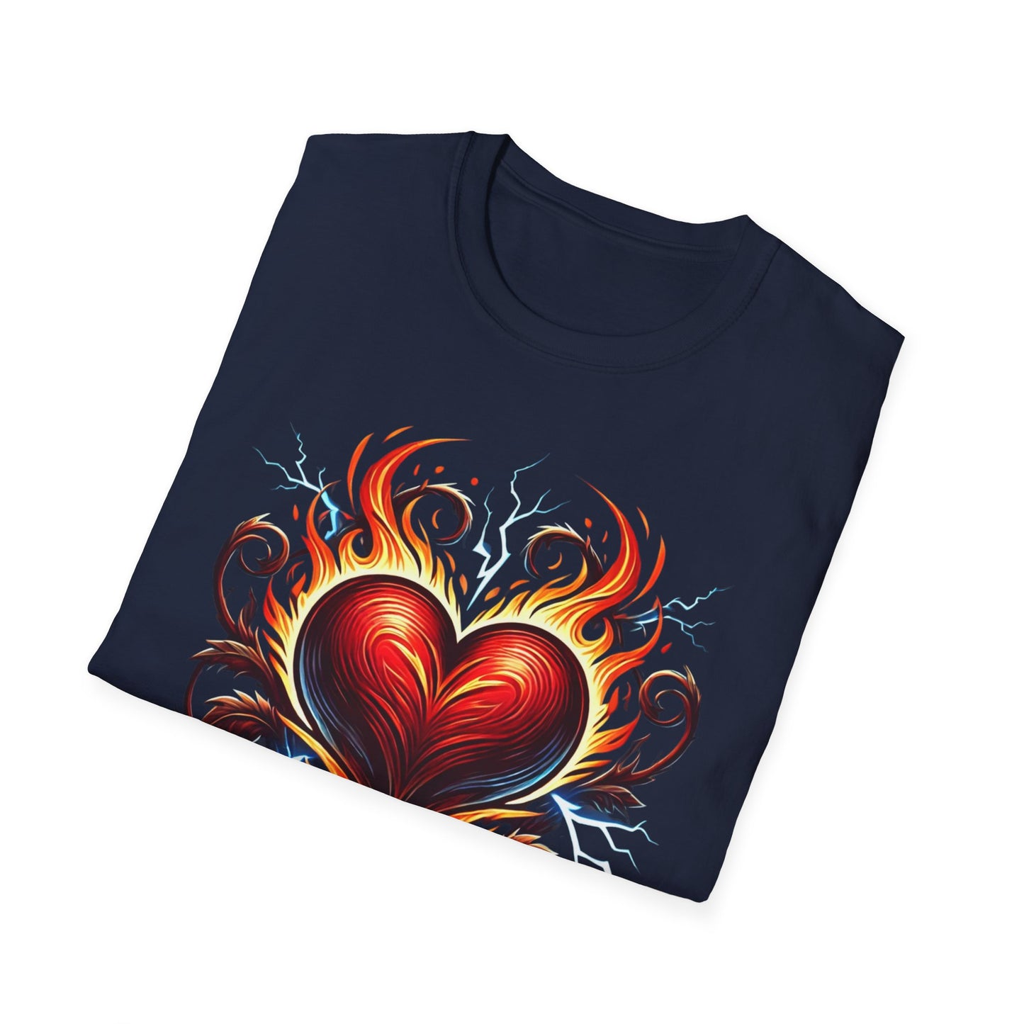 Artistic Heart Graphic Unisex Softstyle T-Shirt | Casual Wear, Gift for Valentine's Day, Art Lovers, Graphic Tee, Unique Design
