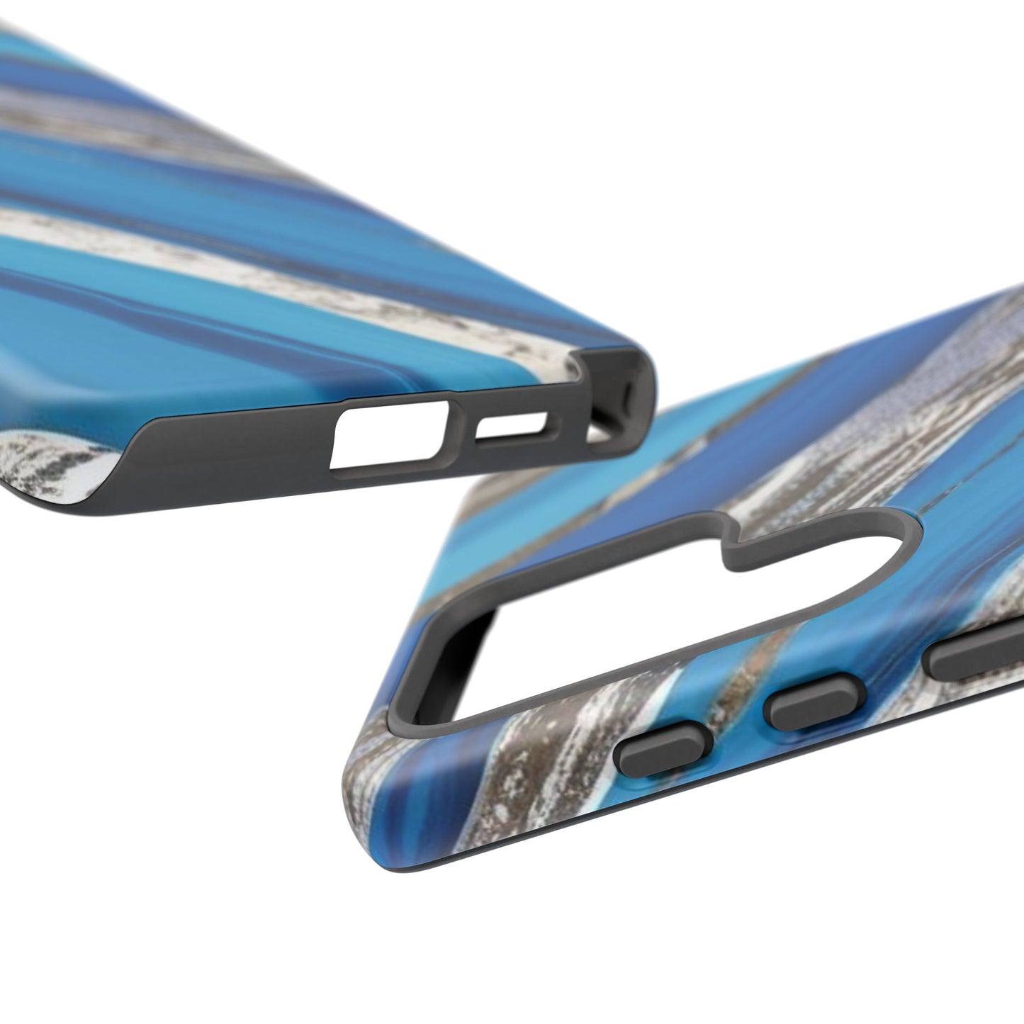 Marbled Phone Case - Tough Cases, Stylish Protection, Blue and Gold, Gift for Tech Lovers, Perfect for Birthdays and Anniversaries