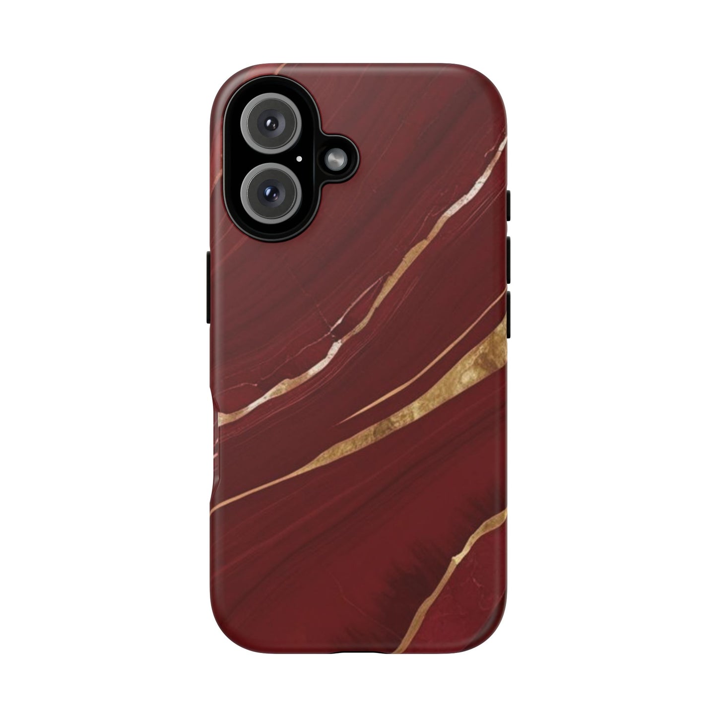 Elegant Red Marble Phone Case - Tough Cases, Stylish Phone Cover, Gift for Her, Luxe Cellphone Protection, Modern Accessories