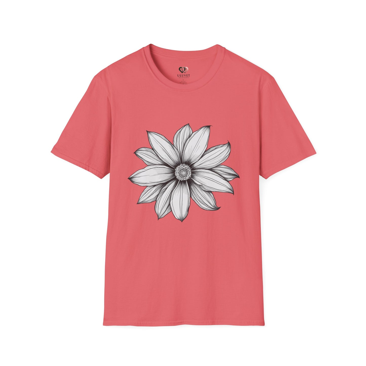 Floral Graphic T-Shirt, Softstyle Tee, Nature Lover Gift, Casual Wear, Birthday Apparel, Eco-Friendly Fashion