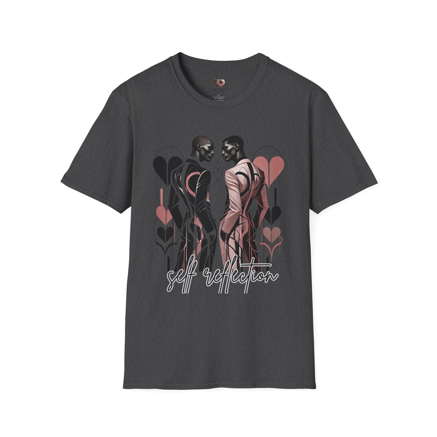 Self-Reflection Unisex Softstyle T-Shirt, Artistic Graphic Tee, Gift for Artists, Casual Everyday Wear, Love Yourself Shirt