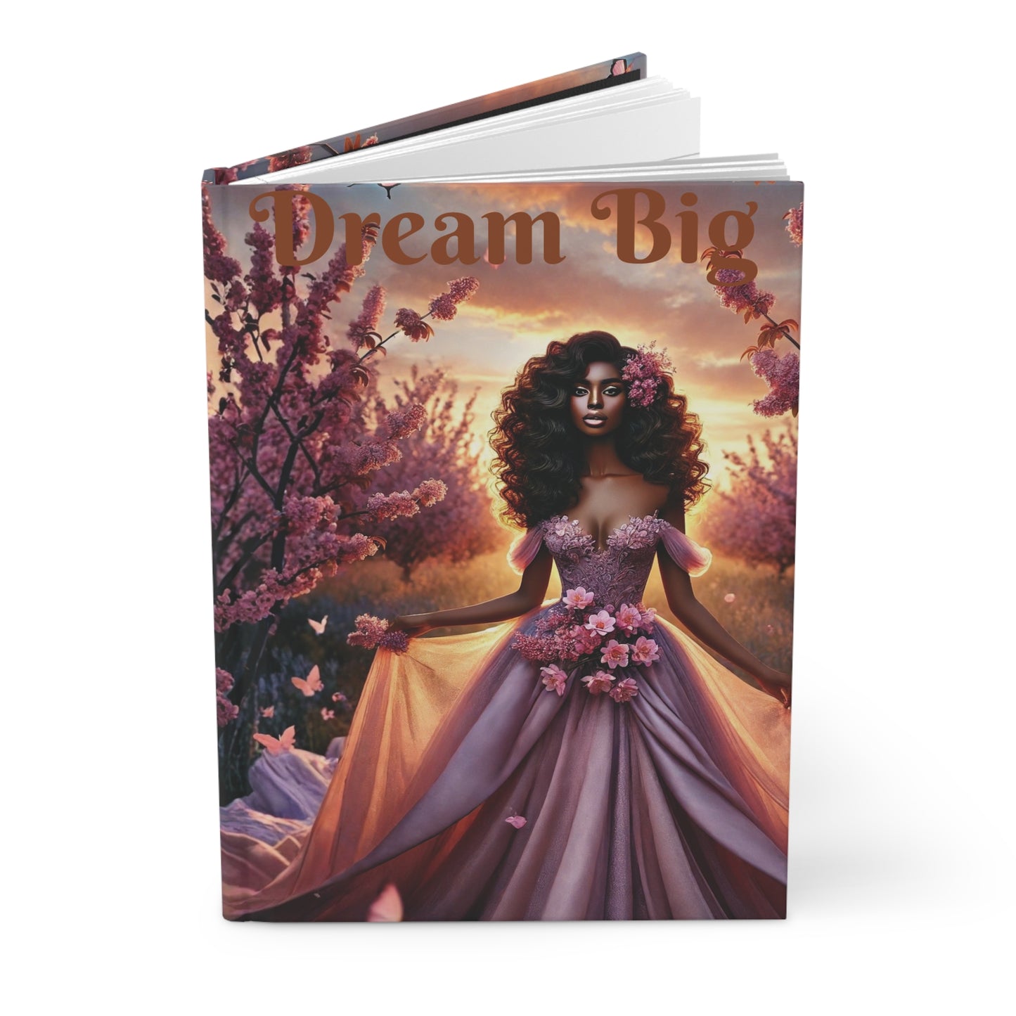 Dream Big cover Journal | Inspirational Floral Princess Hardcover