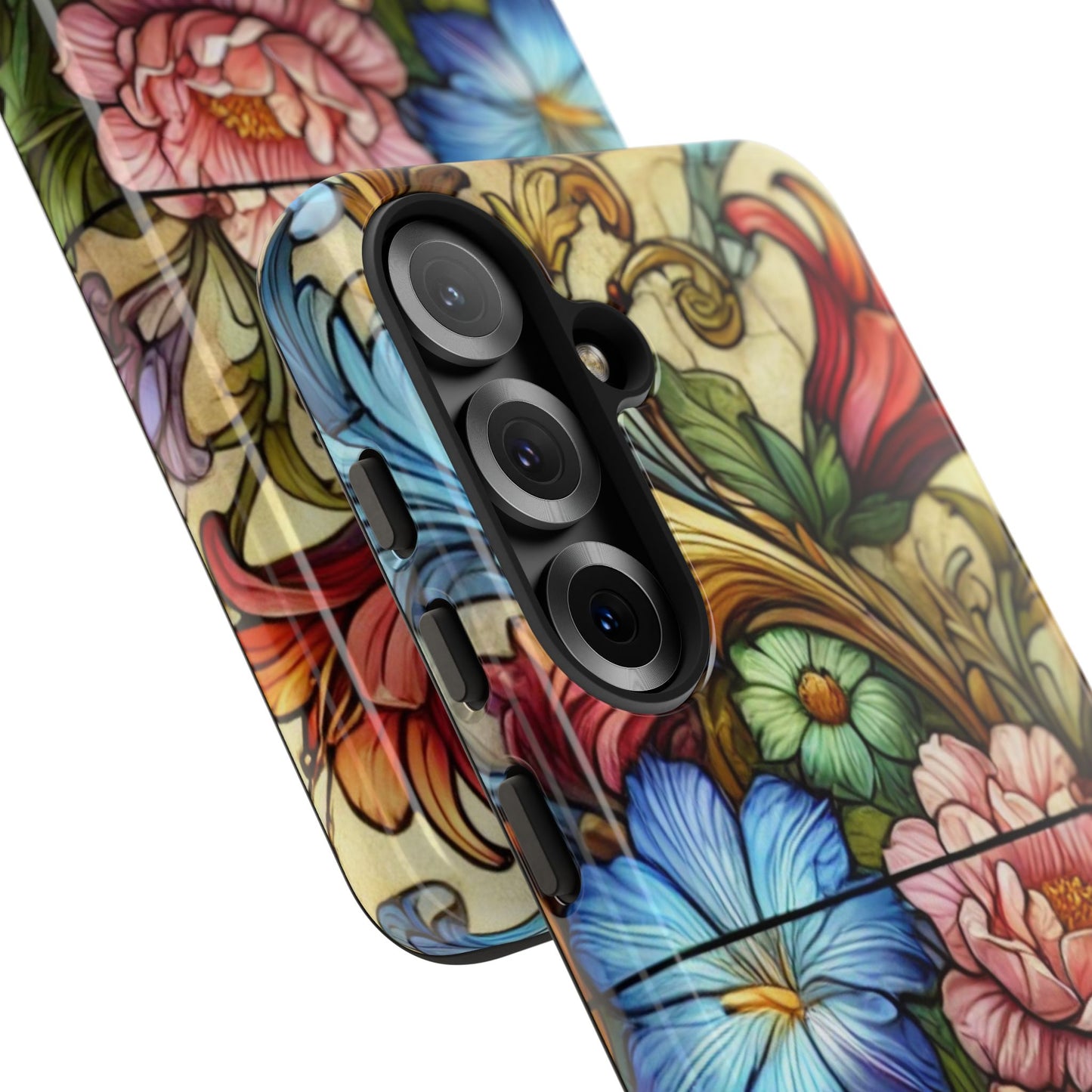 Floral Phone Case, Tough Cases with Colorful Floral Design, Gift for Her, Elegant Phone Cover, Spring Vibes, Unique Design