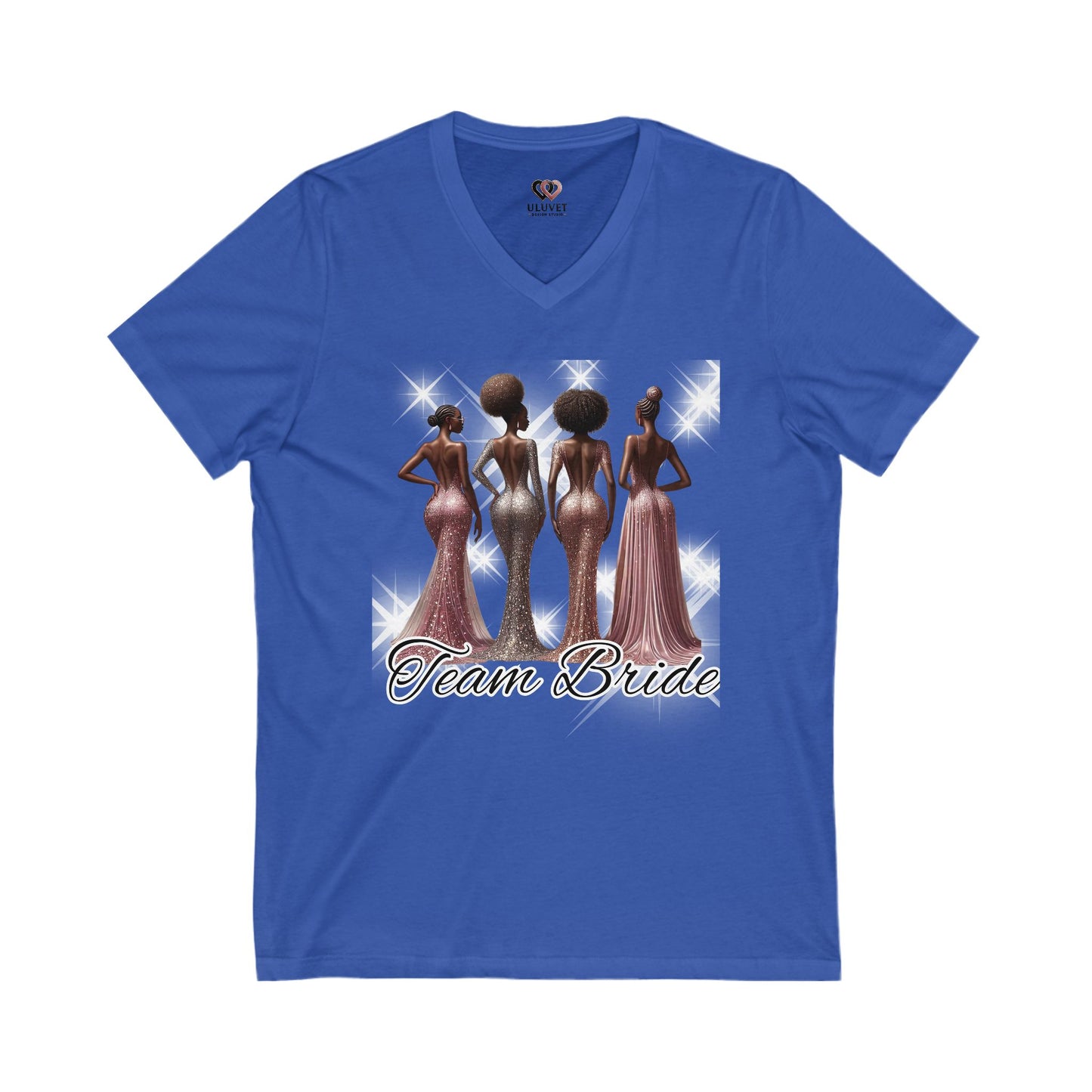 Team Bride Unisex V-Neck Tee, Bridal Party Shirt, Wedding Celebration Tee, Bachelorette Party Gift, Bridal Shower Outfit