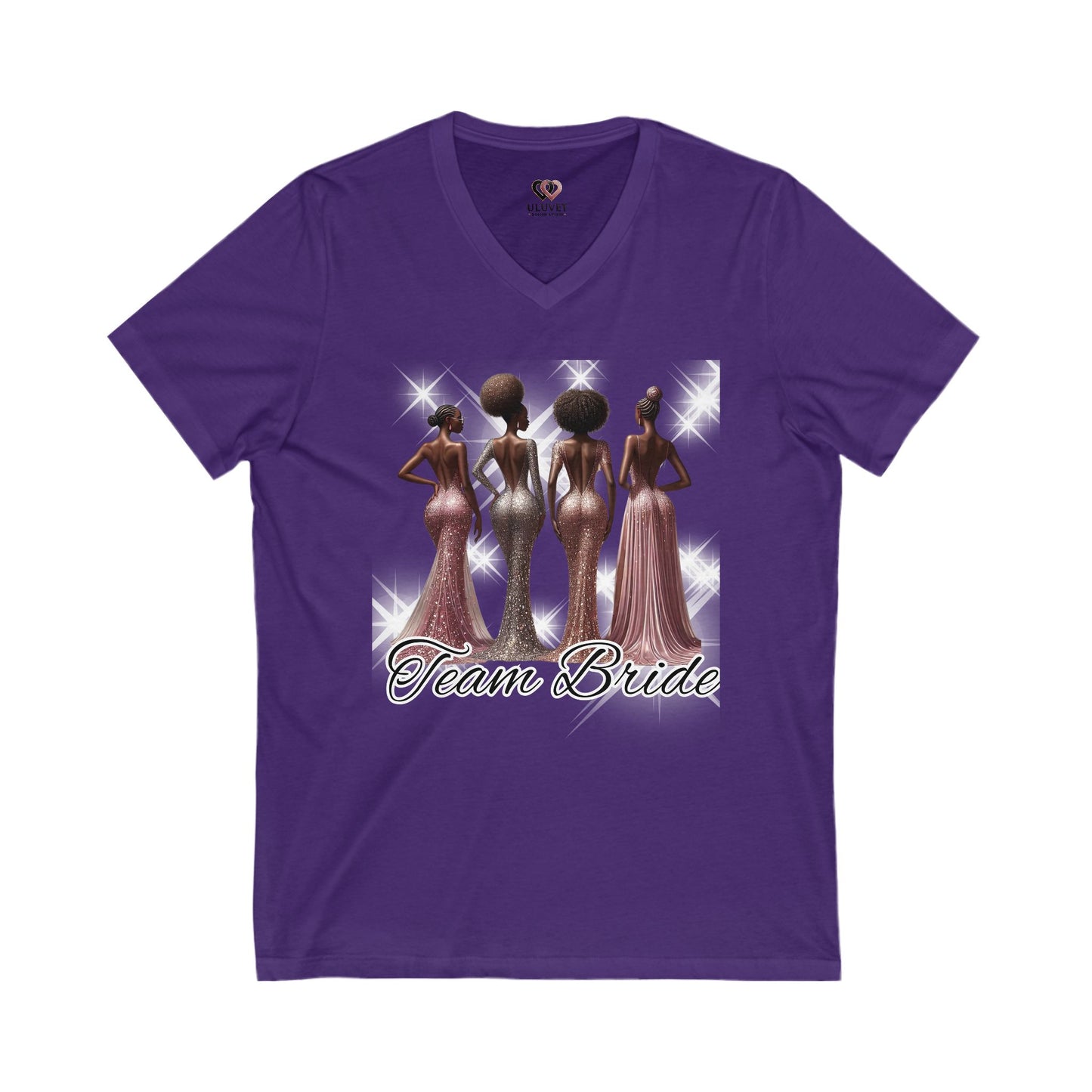 Team Bride Unisex V-Neck Tee, Bridal Party Shirt, Wedding Celebration Tee, Bachelorette Party Gift, Bridal Shower Outfit
