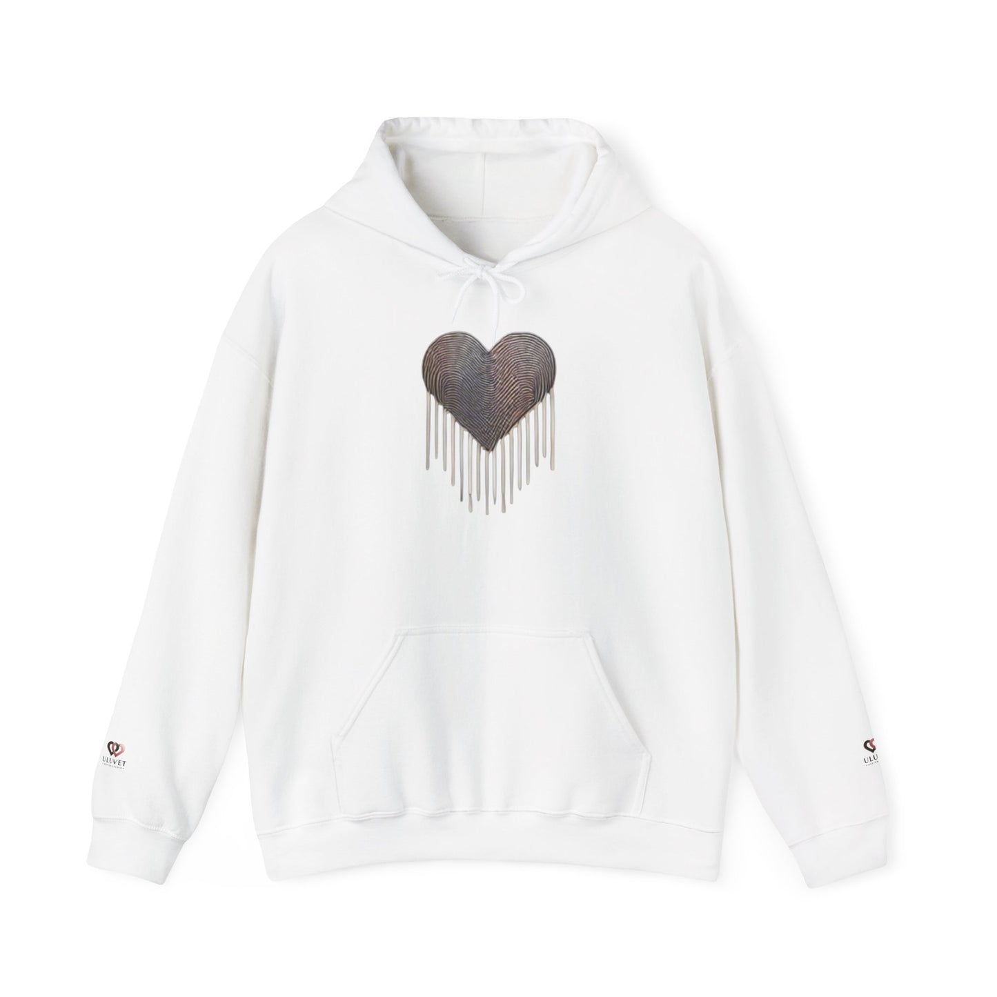 Heart Drip Unisex Hoodie - Cozy Love Sweatshirt, Graphic Hoodie, Winter Fashion, Gift for Her, Valentine's Day Gift