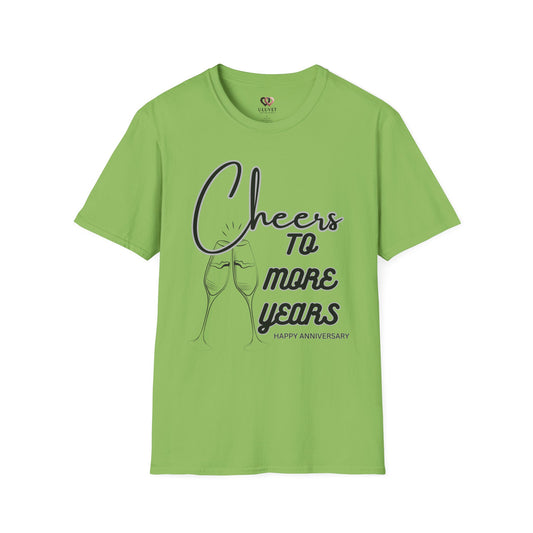 Cheers to More Years Anniversary T-Shirt, Gift for Couples, Unisex Tee, Celebration Shirt, Happy Anniversary Outfit