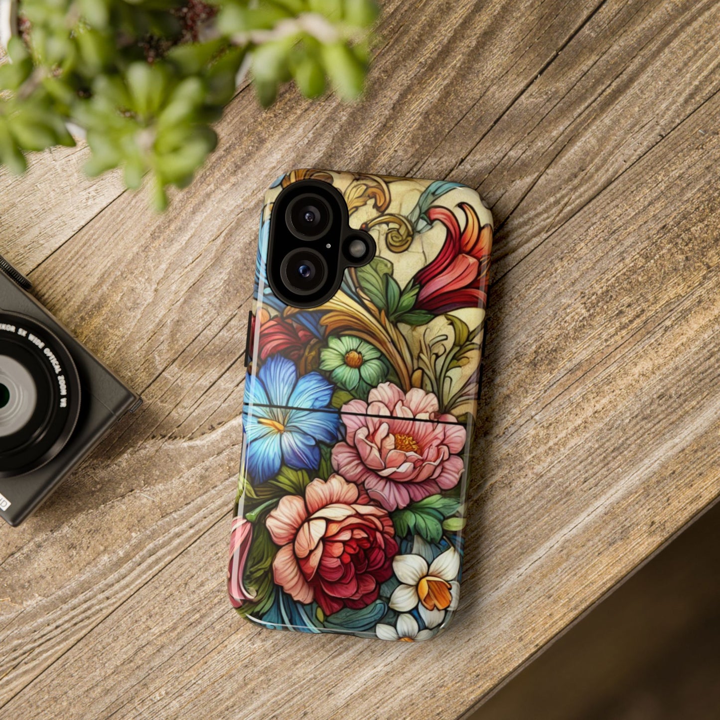 Floral Phone Case, Tough Cases with Colorful Floral Design, Gift for Her, Elegant Phone Cover, Spring Vibes, Unique Design