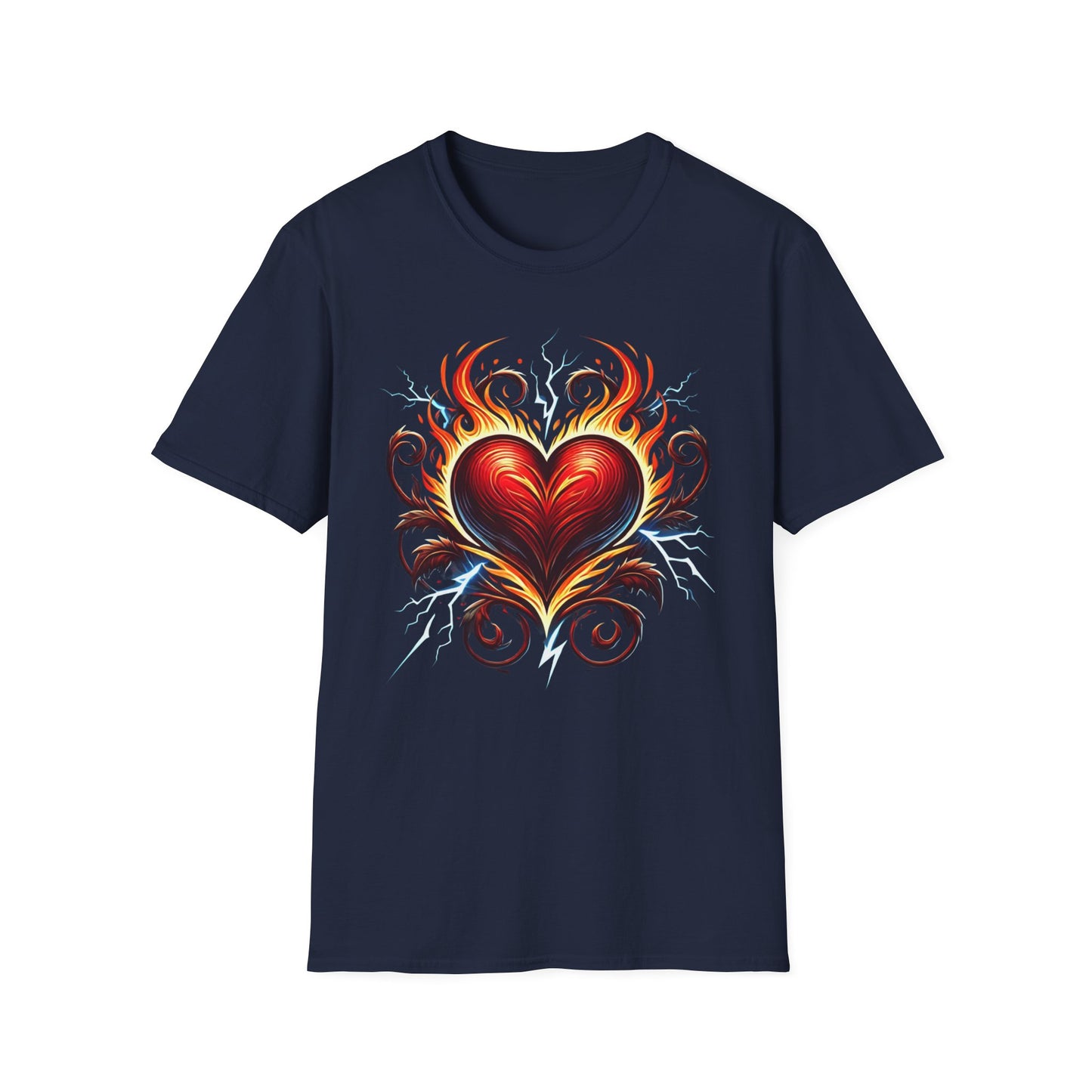 Artistic Heart Graphic Unisex Softstyle T-Shirt | Casual Wear, Gift for Valentine's Day, Art Lovers, Graphic Tee, Unique Design